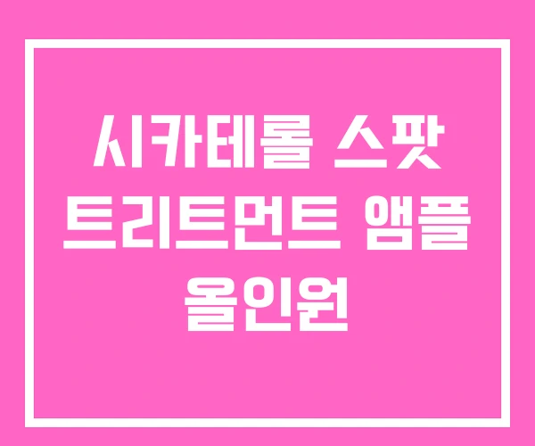 시카테롤 스팟 트리트먼트 앰플 올인원
