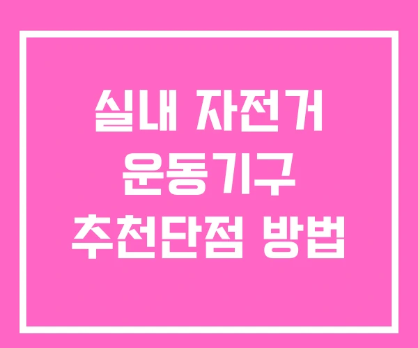 실내 자전거 운동기구 추천단점 방법 실내 자전거 운동기구 추천단점 방법