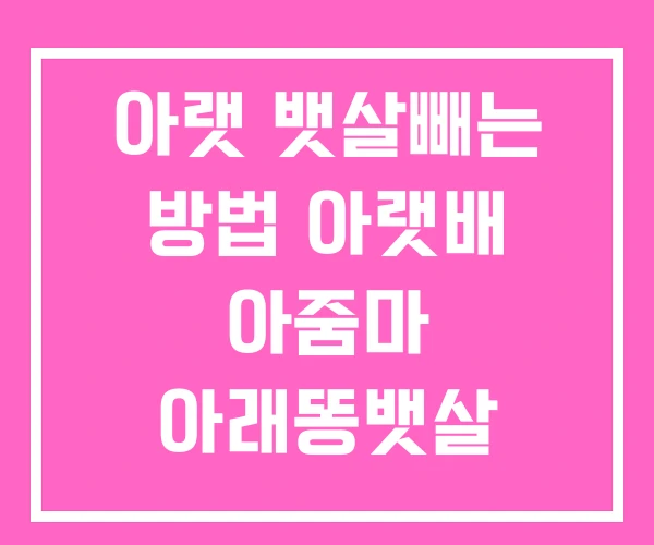 아랫 뱃살빼는 방법 아랫배 아줌마 아래똥뱃살 아랫 뱃살빼는 방법 아랫배 아줌마 아래똥뱃살