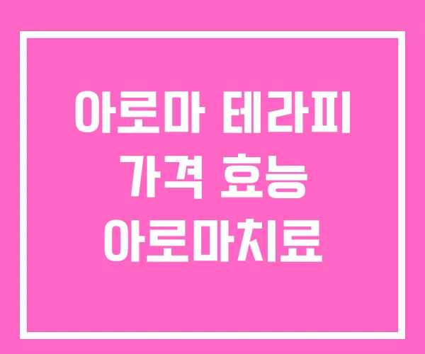 아로마 테라피 가격 효능 아로마치료 아로마 테라피 가격 효능 아로마치료