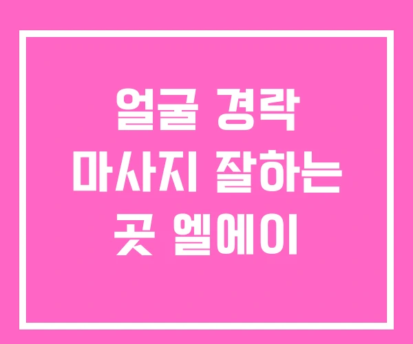 얼굴 경락 마사지 잘하는 곳 엘에이 얼굴 경락 마사지 잘하는 곳 엘에이