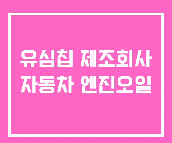 유심칩 제조회사 자동차 엔진오일 유심칩 제조회사 자동차 엔진오일