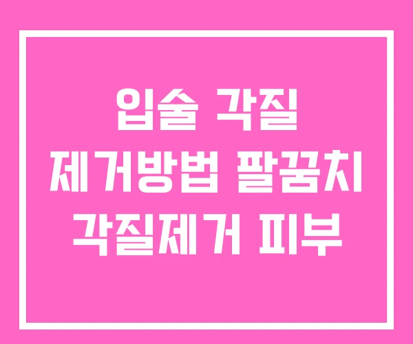 입술 각질 제거방법 팔꿈치 각질제거 피부 입술 각질 제거방법 팔꿈치 각질제거 피부