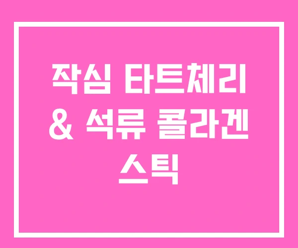 작심 타트체리 & 석류 콜라겐 스틱