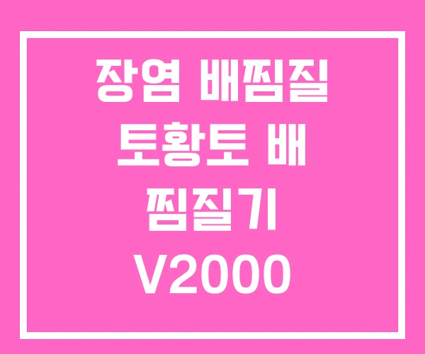 장염 배찜질 토황토 배 찜질기 V2000