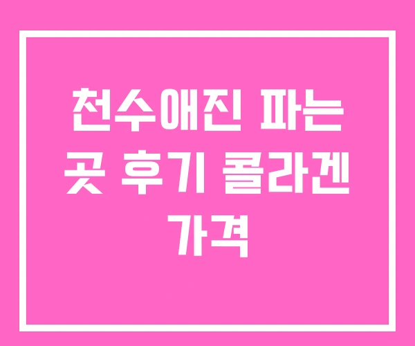 천수애진 파는 곳 후기 콜라겐 가격 천수애진 파는 곳 후기 콜라겐 가격