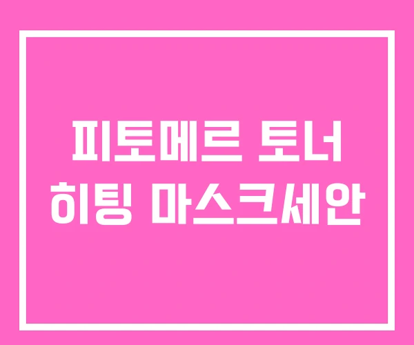 피토메르 토너 히팅 마스크세안 피토메르 토너 히팅 마스크세안