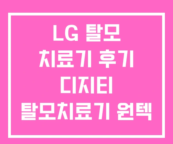 LG 탈모 치료기 후기 디지티 탈모치료기 원텍 헤어빔