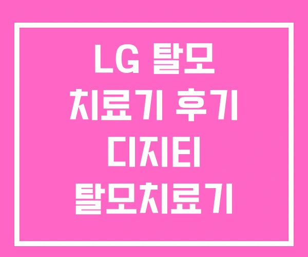 LG 탈모 치료기 후기 디지티 탈모치료기 헤어맥스