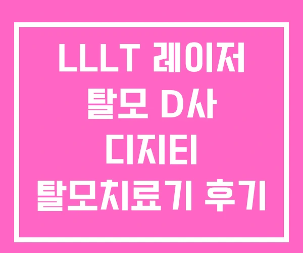 LLLT 레이저 탈모 D사 디지티 탈모치료기 후기 LLLT 레이저 탈모 D사 디지티 탈모치료기 후기
