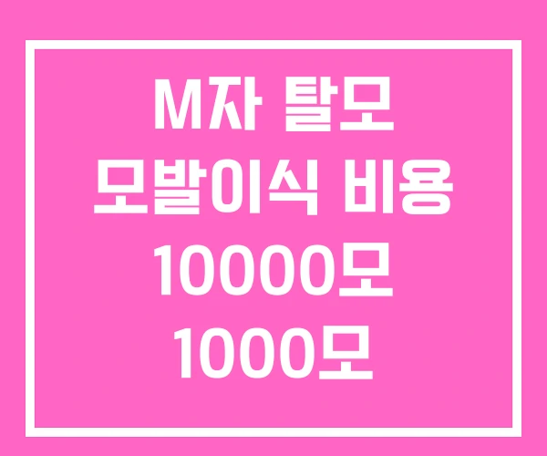 M자 탈모 모발이식 비용 10000모 1000모 M자 탈모 모발이식 비용 10000모 1000모