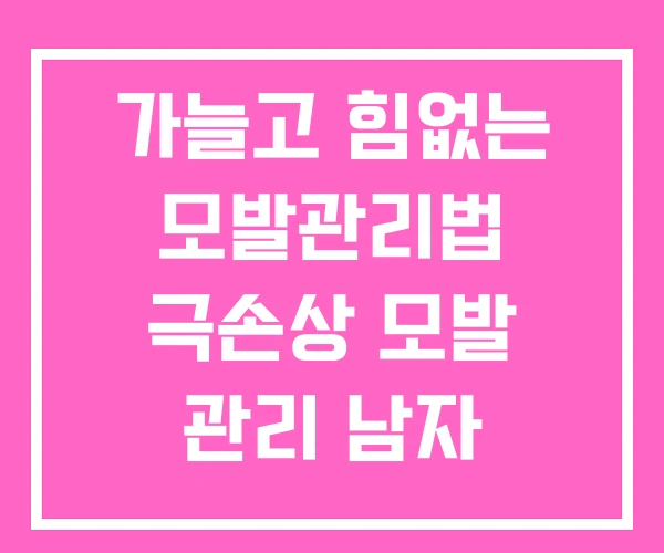 가늘고 힘없는 모발관리법 극손상 모발 관리 남자 모발관리 가늘고 힘없는 모발관리법 극손상 모발 관리 남자 모발관리