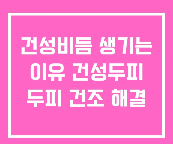 건성비듬 생기는 이유 건성두피 두피 건조 해결 건성비듬 생기는 이유 건성두피 두피 건조 해결
