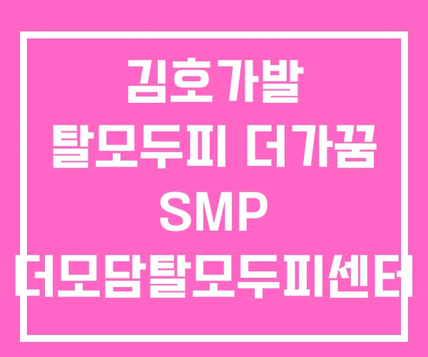 김호가발 탈모두피 더가꿈 SMP 더모담탈모두피센터 시청점 김호가발 탈모두피 더가꿈 SMP 더모담탈모두피센터 시청점