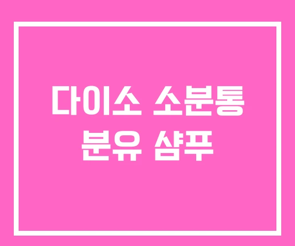 다이소 소분통 분유 샴푸 다이소 소분통 분유 샴푸