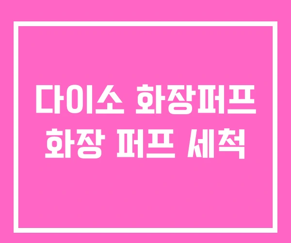 다이소 화장퍼프 화장 퍼프 세척 다이소 화장퍼프 화장 퍼프 세척