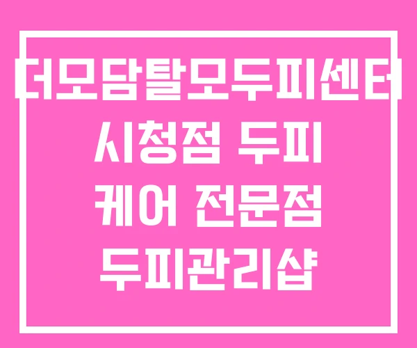 더모담탈모두피센터 시청점 두피 케어 전문점 두피관리샵 더모담탈모두피센터 시청점 두피 케어 전문점 두피관리샵