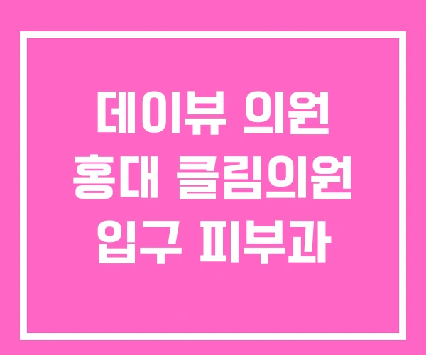 데이뷰 의원 홍대 클림의원 입구 피부과 데이뷰 의원 홍대 클림의원 입구 피부과