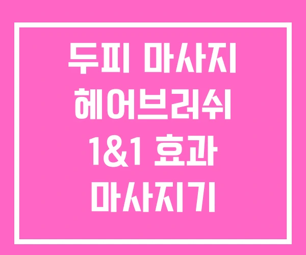 두피 마사지 헤어브러쉬 1&1 효과 마사지기 두피 마사지 헤어브러쉬 1&1 효과 마사지기