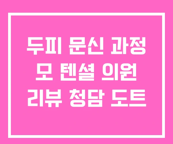 두피 문신 과정 모 텐셜 의원 리뷰 청담 도트 두피 문신 과정 모 텐셜 의원 리뷰 청담 도트