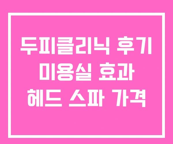 두피클리닉 후기 미용실 효과 헤드 스파 가격 두피클리닉 후기 미용실 효과 헤드 스파 가격
