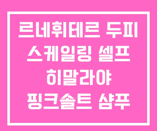 르네휘테르 두피 스케일링 셀프 히말라야 핑크솔트 샴푸