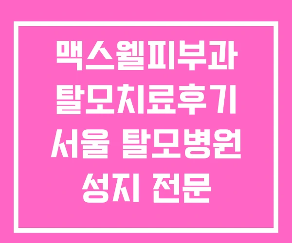 맥스웰피부과 탈모치료후기 서울 탈모병원 성지 전문 맥스웰피부과 탈모치료후기 서울 탈모병원 성지 전문