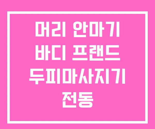 머리 안마기 바디 프랜드 두피마사지기 전동
