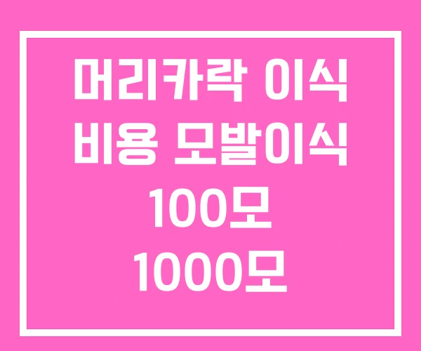 머리카락 이식 비용 모발이식 100모 1000모 머리카락 이식 비용 모발이식 100모 1000모