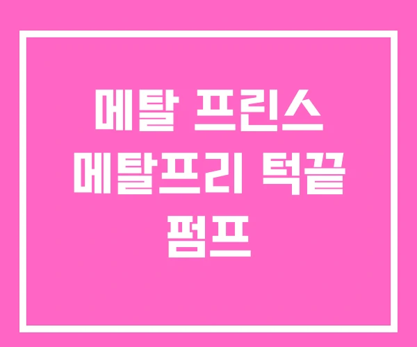 메탈 프린스 메탈프리 턱끝 펌프 메탈 프린스 메탈프리 턱끝 펌프