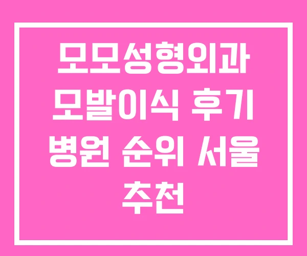 모모성형외과 모발이식 후기 병원 순위 서울 추천 모모성형외과 모발이식 후기 병원 순위 서울 추천