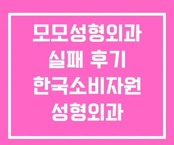 모모성형외과 실패 후기 한국소비자원 성형외과 블랙리스트 모모성형외과 실패 후기 한국소비자원 성형외과 블랙리스트