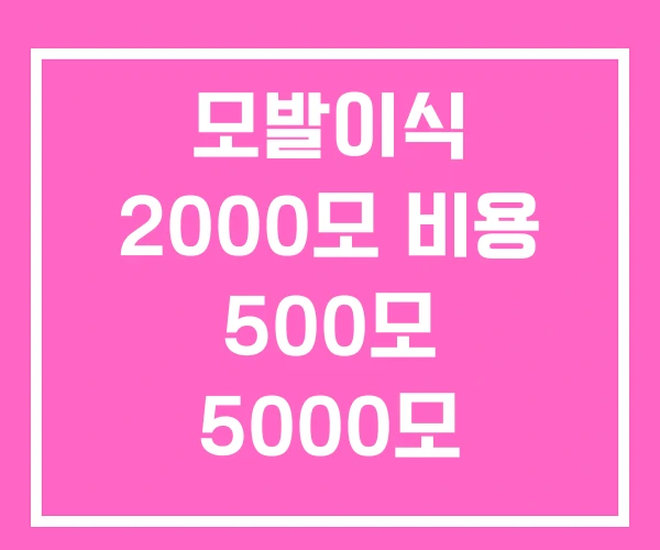 모발이식 2000모 비용 500모 5000모 모발이식 2000모 비용 500모 5000모