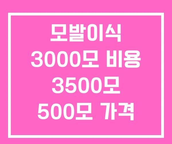 모발이식 3000모 비용 3500모 500모 가격 모발이식 3000모 비용 3500모 500모 가격