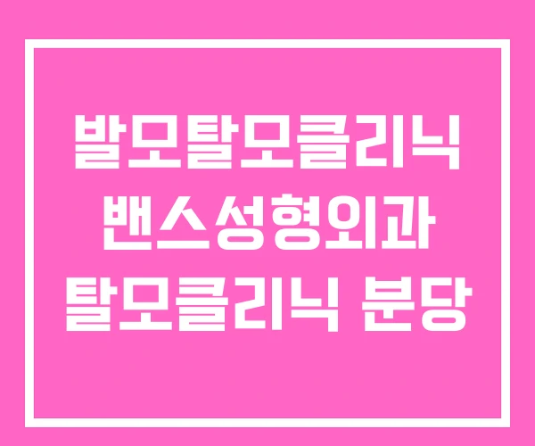 발모탈모클리닉 밴스성형외과 탈모클리닉 분당 발모탈모클리닉 밴스성형외과 탈모클리닉 분당