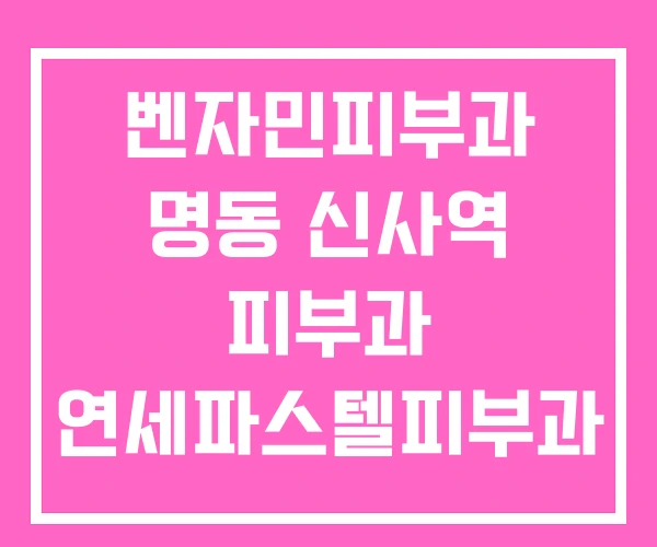 벤자민피부과 명동 신사역 피부과 연세파스텔피부과 벤자민피부과 명동 신사역 피부과 연세파스텔피부과