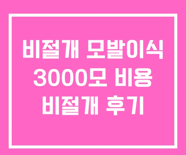 비절개 모발이식 3000모 비용 비절개 후기 비절개 모발이식 3000모 비용 비절개 후기