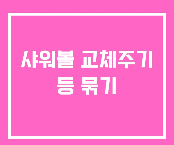 샤워볼 교체주기 등 묶기 샤워볼 교체주기 등 묶기