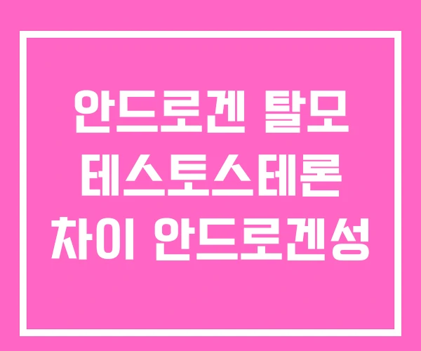 안드로겐 탈모 테스토스테론 차이 안드로겐성 안드로겐 탈모 테스토스테론 차이 안드로겐성