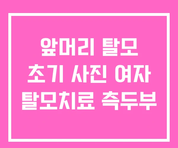 앞머리 탈모 초기 사진 여자 탈모치료 측두부 앞머리 탈모 초기 사진 여자 탈모치료 측두부