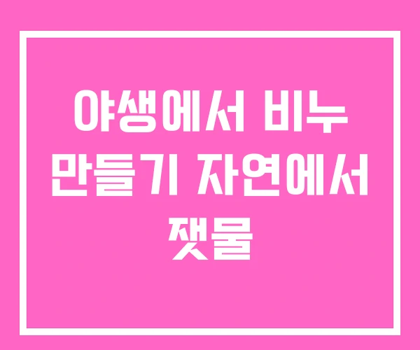 야생에서 비누 만들기 자연에서 잿물 야생에서 비누 만들기 자연에서 잿물