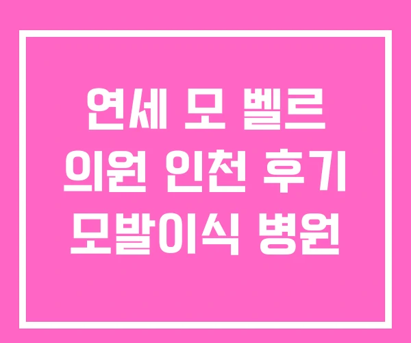 연세 모 벨르 의원 인천 후기 모발이식 병원 연세 모 벨르 의원 인천 후기 모발이식 병원