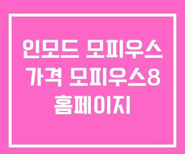 인모드 모피우스 가격 모피우스8 홈페이지