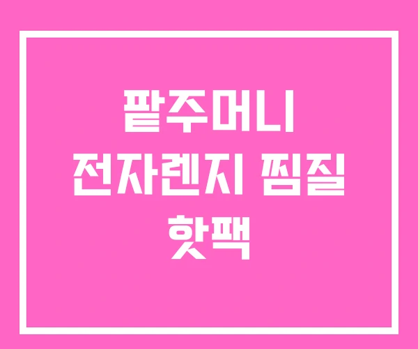 팥주머니 전자렌지 찜질 핫팩